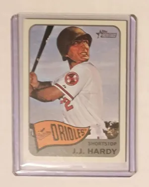 JJ Hardy WW2 Soldier Orioles Original Collage Baseball Card Art by Pat Riot