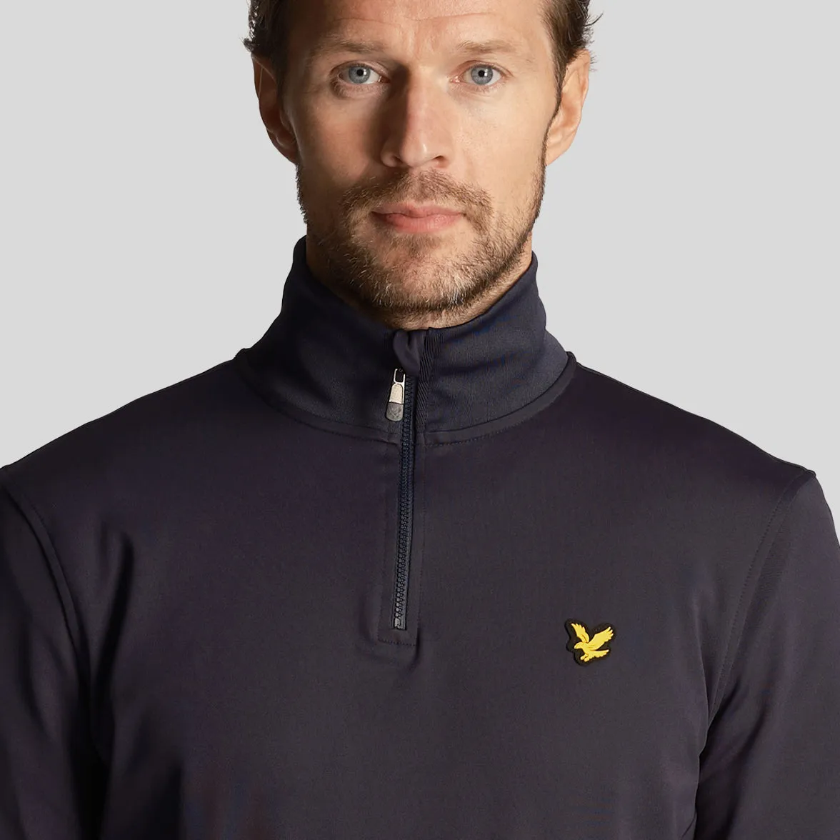 Lyle & Scott Tech 1/4 Zip Midlayer - Dark Navy