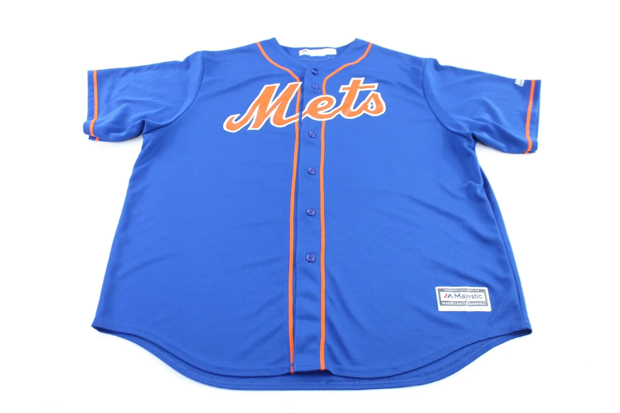 Majestic Logo New York Mets Matt Harvey Baseball Jersey