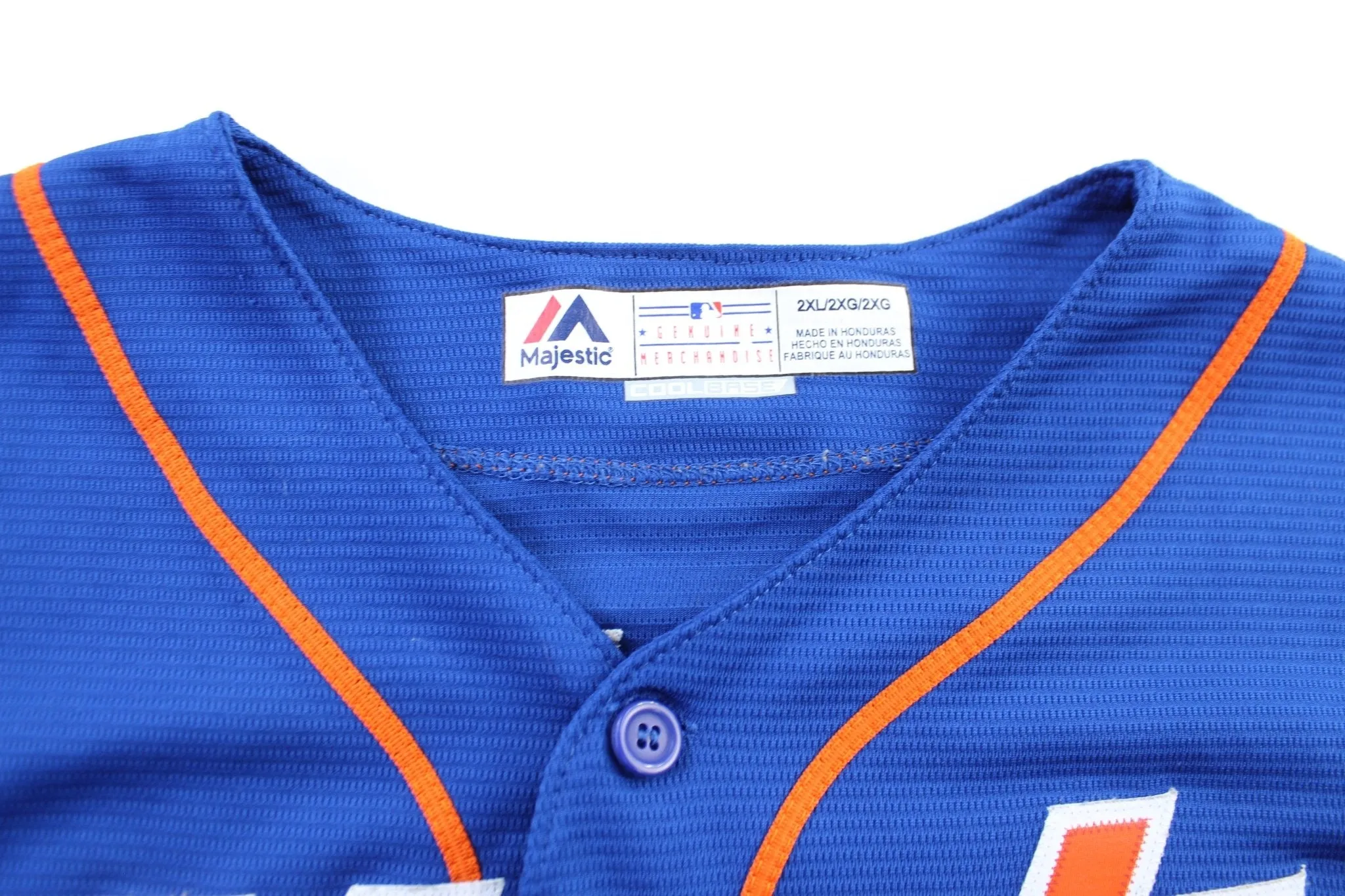 Majestic Logo New York Mets Matt Harvey Baseball Jersey