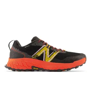 Men's New Balance Fresh Foam X Hierro v7 GTX Color: Blacktop with Neon Dragonfly and Hot Marigold