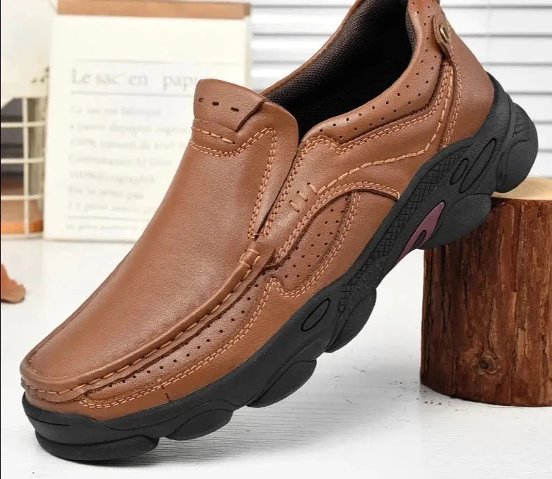 Men's Shoes Genuine Leather Handmade Men Casual Shoes Luxury Slip on Outdoor Loafers Man Climbing Sneakers Male Moccasins