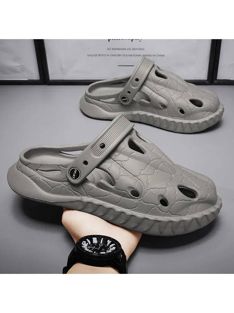 Men'S Solid Color Dinosaur Lightweight Soft Sole Slippers