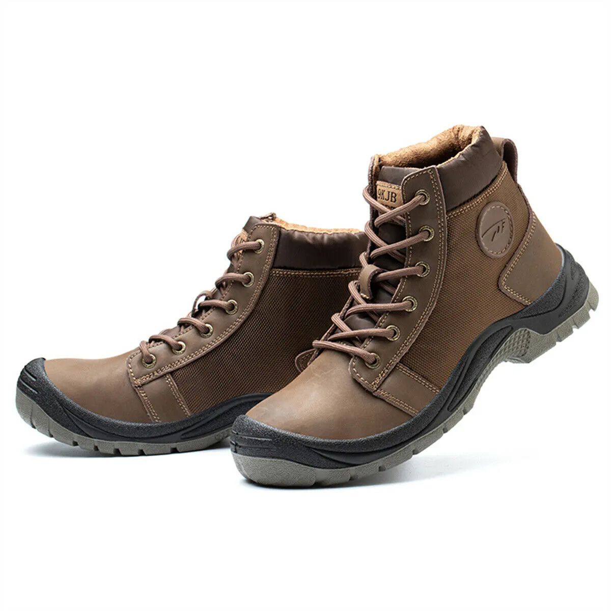 Men's Work Boots Composite Toe Waterproof Slip Leather Non-Slip Steel Toe Boots