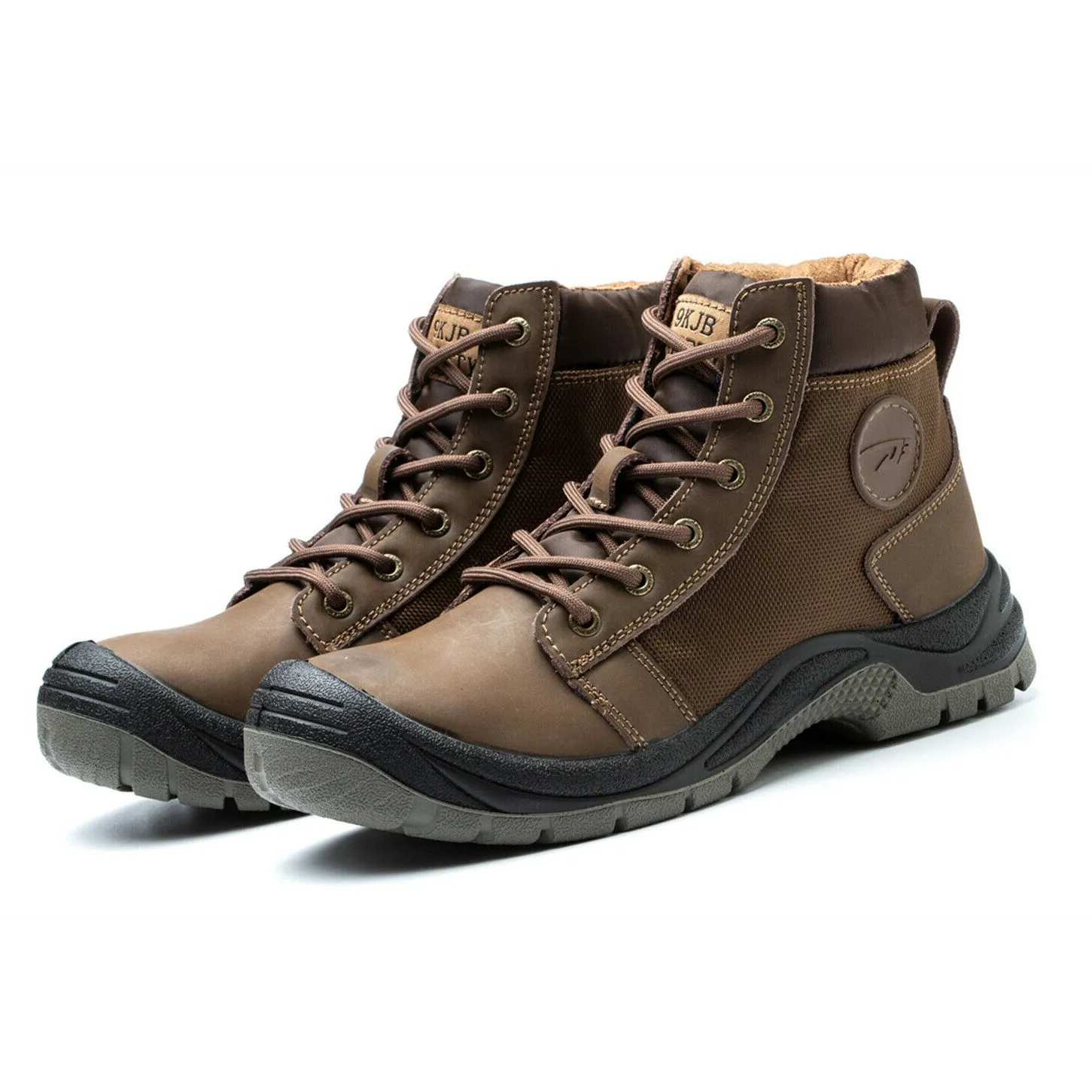 Men's Work Boots Composite Toe Waterproof Slip Leather Non-Slip Steel Toe Boots