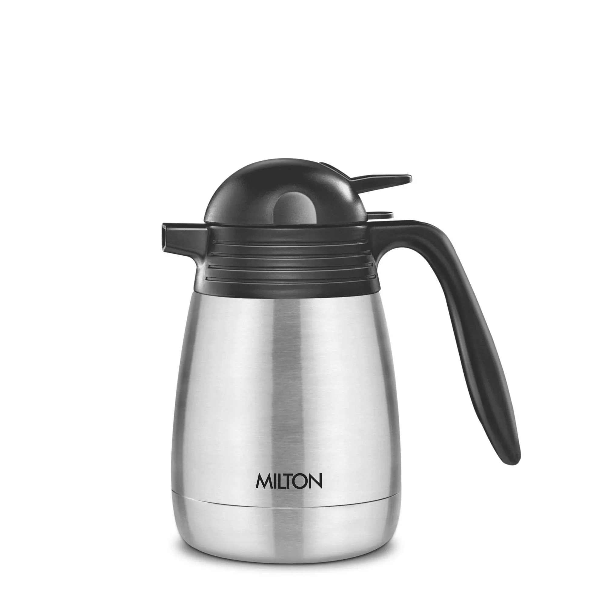 Milton Thermosteel Carafe Flask Tea/Coffee Pot Tea/Coffee Pot, 1000 ml, Silver & Thermosteel Carafe for 24 Hours Hot or Cold, 1500 ml, Silver