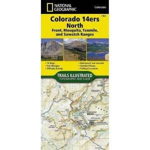 National Geographic Trails Illustrated Colorado 14ers North Map [Sawatch, Mosquito, and Front Ranges]