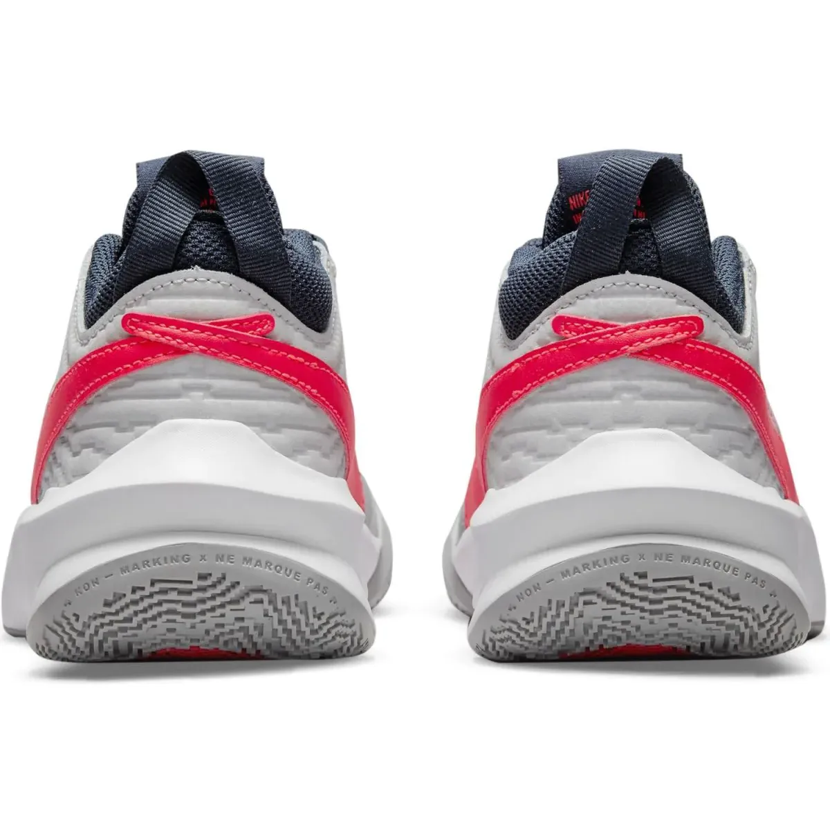 Nike Kid's Team Hustle D 10 Shoes - Grey / Red