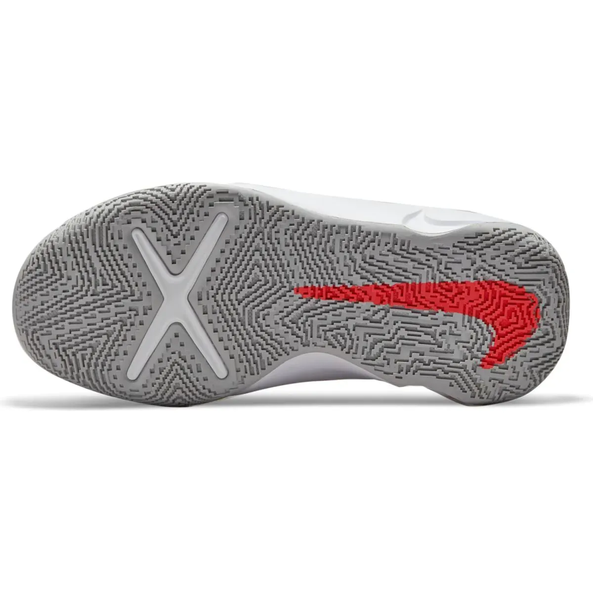 Nike Kid's Team Hustle D 10 Shoes - Grey / Red