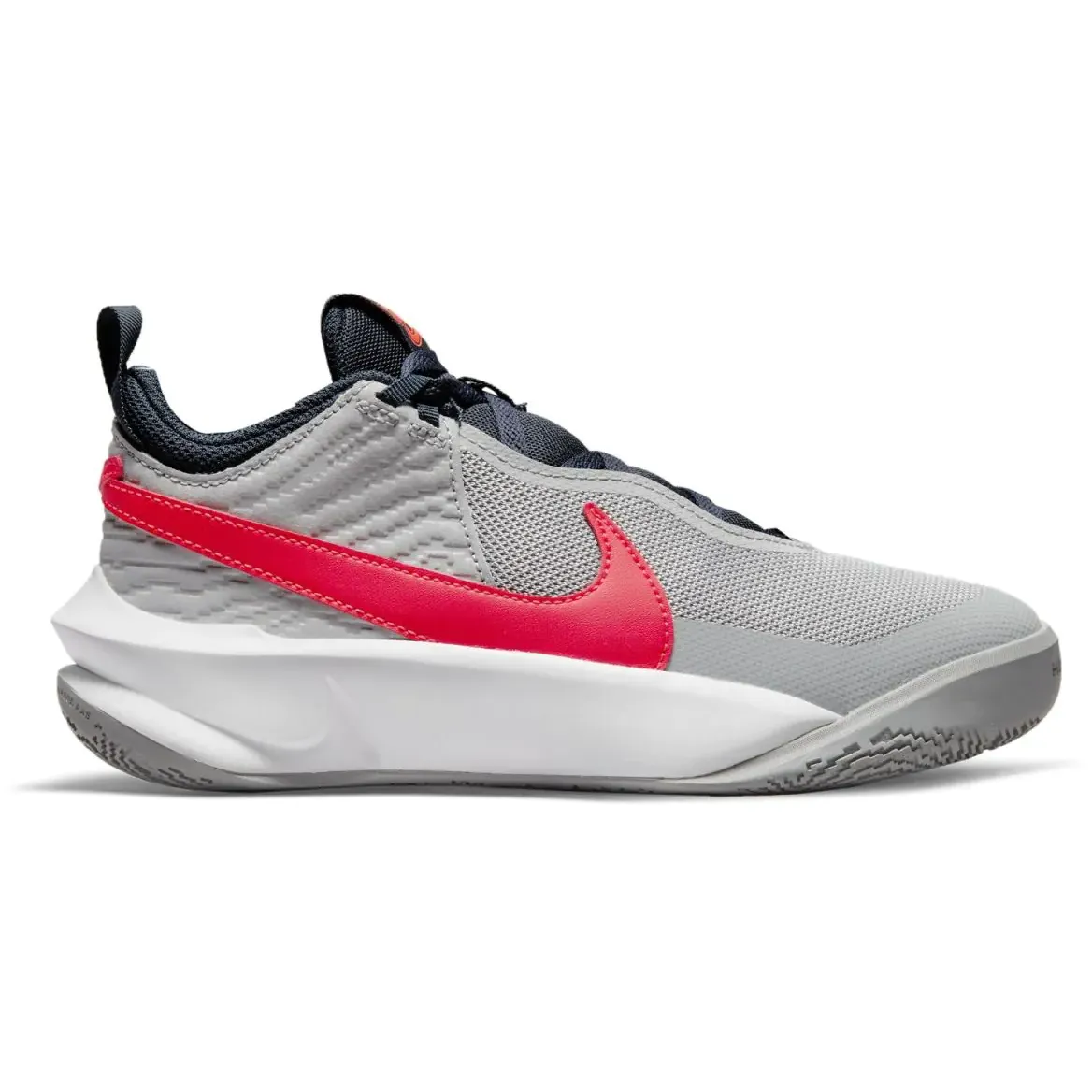 Nike Kid's Team Hustle D 10 Shoes - Grey / Red