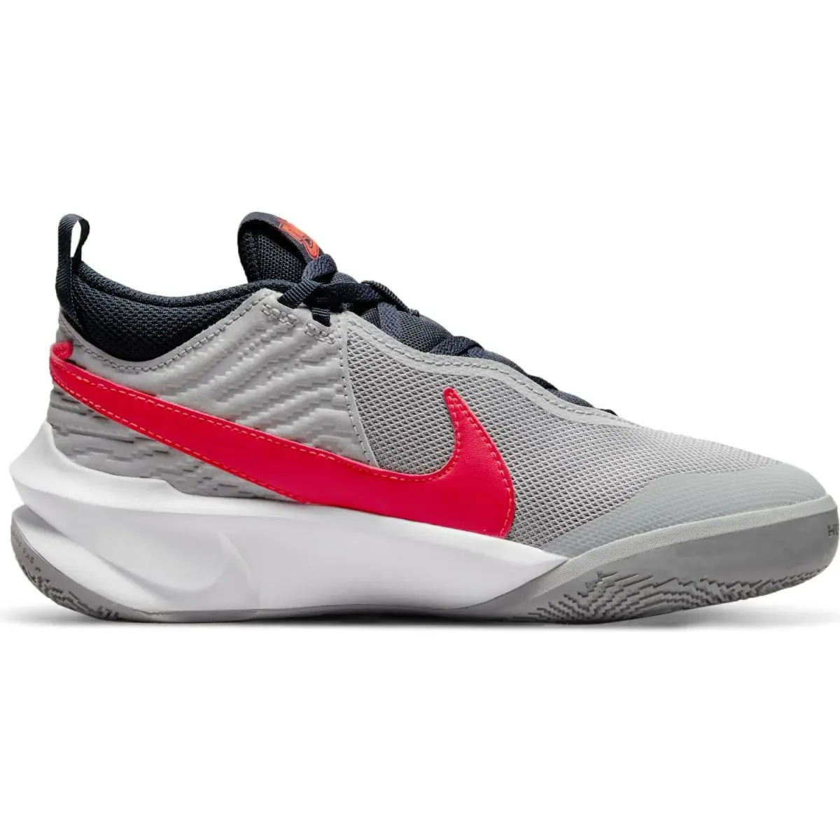 Nike Kid's Team Hustle D 10 Shoes - Grey / Red