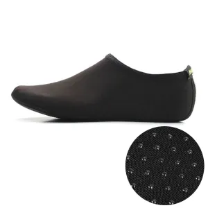 Non-slip Plastic Grain Texture Thick Cloth Sole Solid Color Diving Shoes and Socks, One Pair, Size:S (Black)