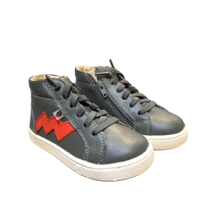 Old Soles #6126 Bolty High Top Grey / Bright Red