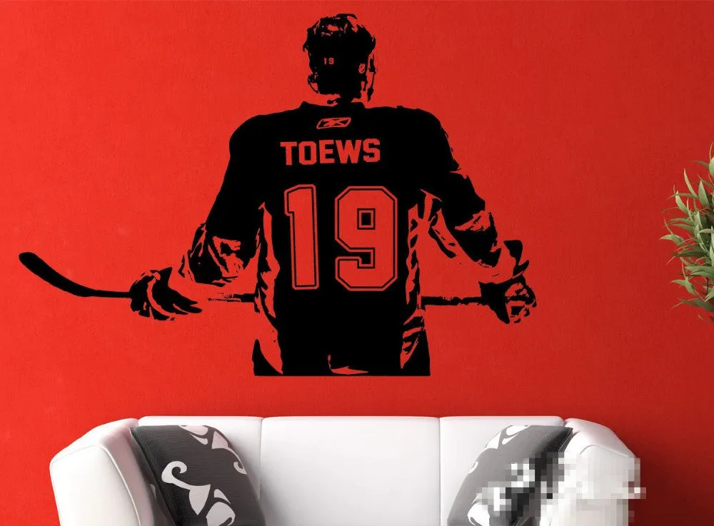 Personalized Hockey Player Wall Decal - 11 Colors - Limited Edition!