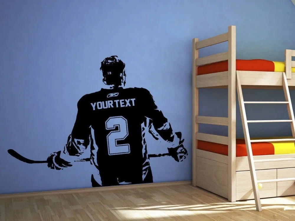 Personalized Hockey Player Wall Decal - 11 Colors - Limited Edition!