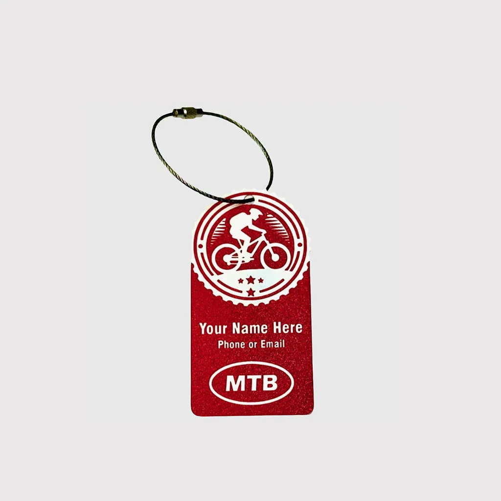 Personalized Mountain Bike Gear Bag Tag