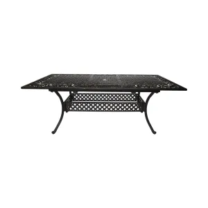 Phoenix Expandable Patio Dining Table, 64" - 81", Cast Aluminum, Shiny Copper