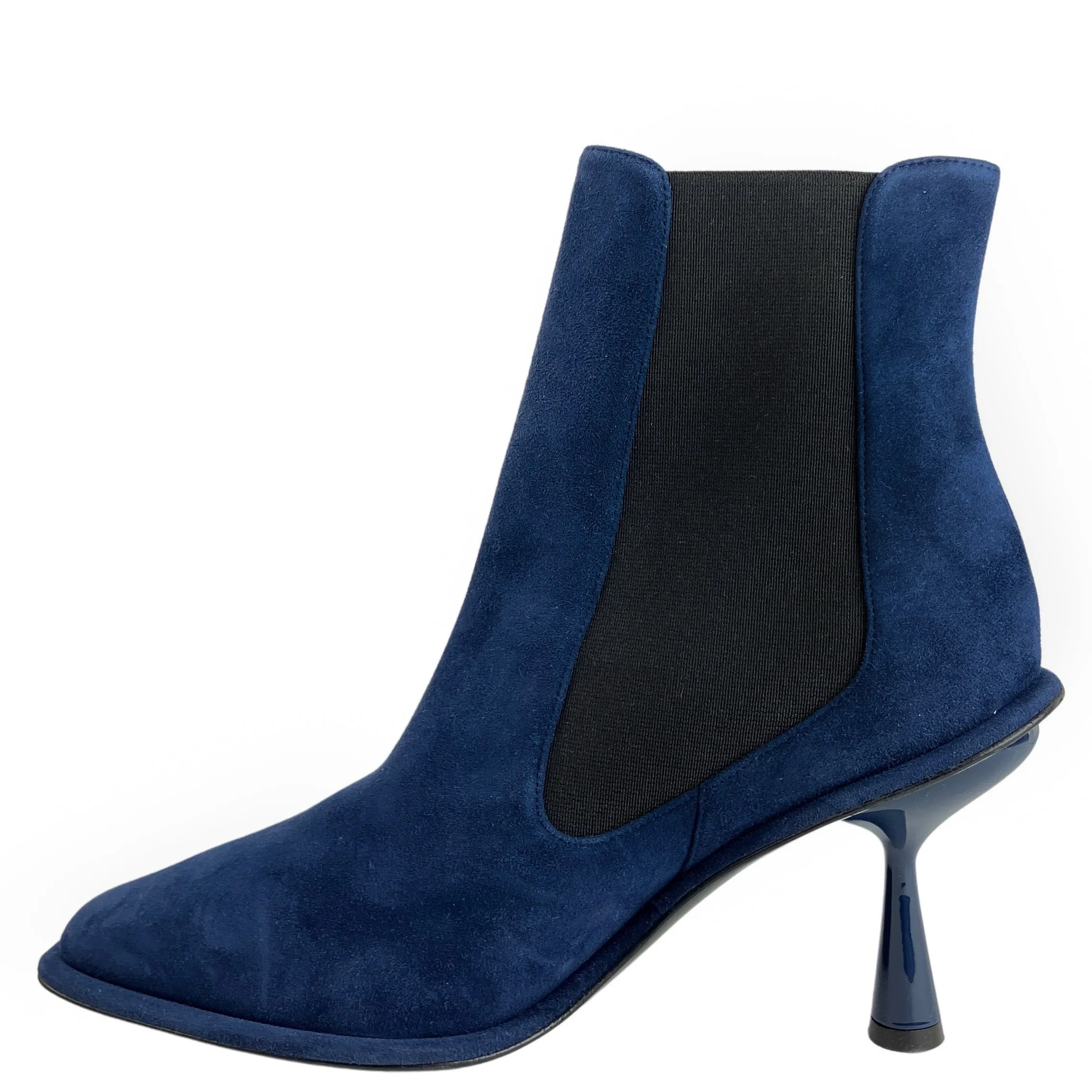 Pierre Hardy Suede Lava Boots in Navy