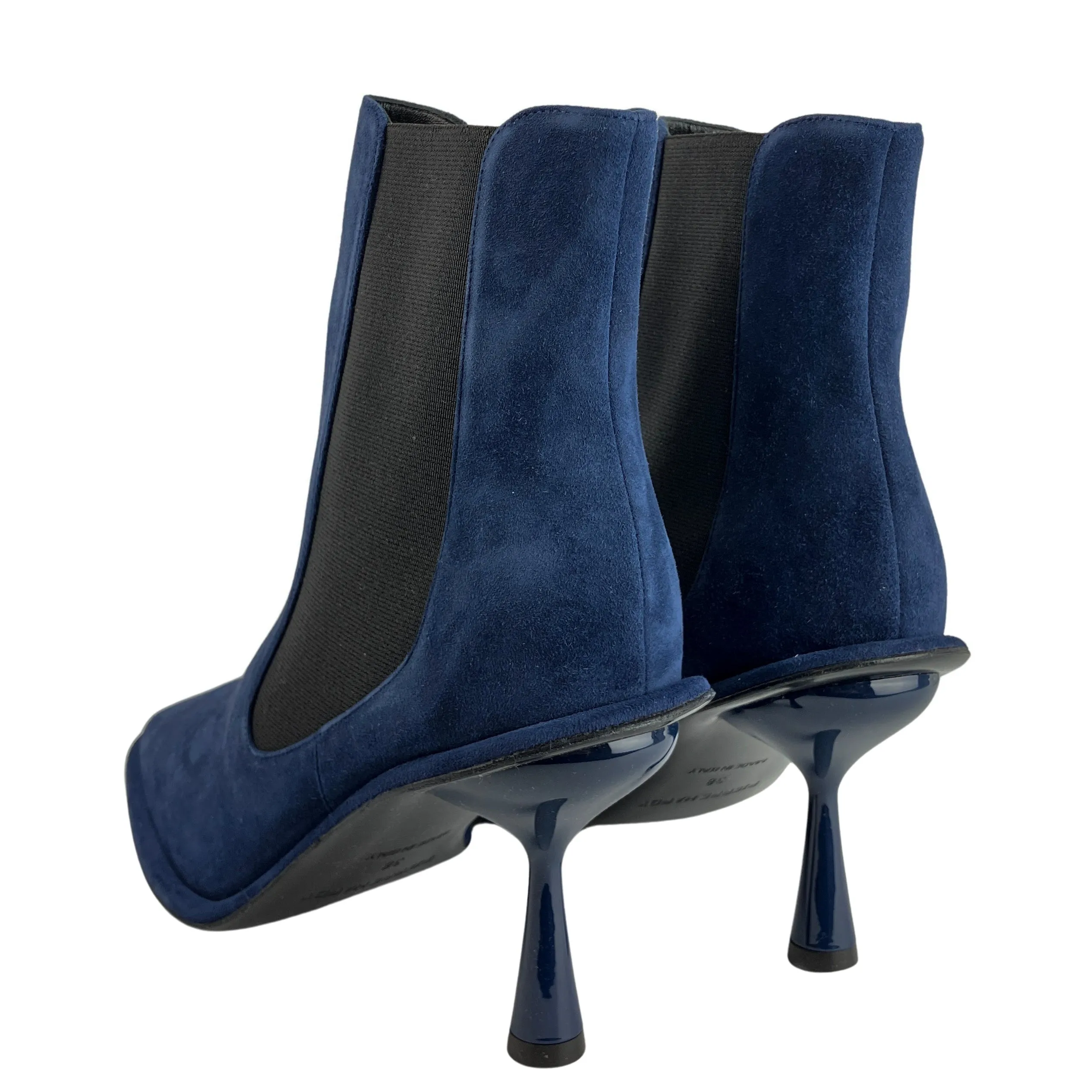 Pierre Hardy Suede Lava Boots in Navy