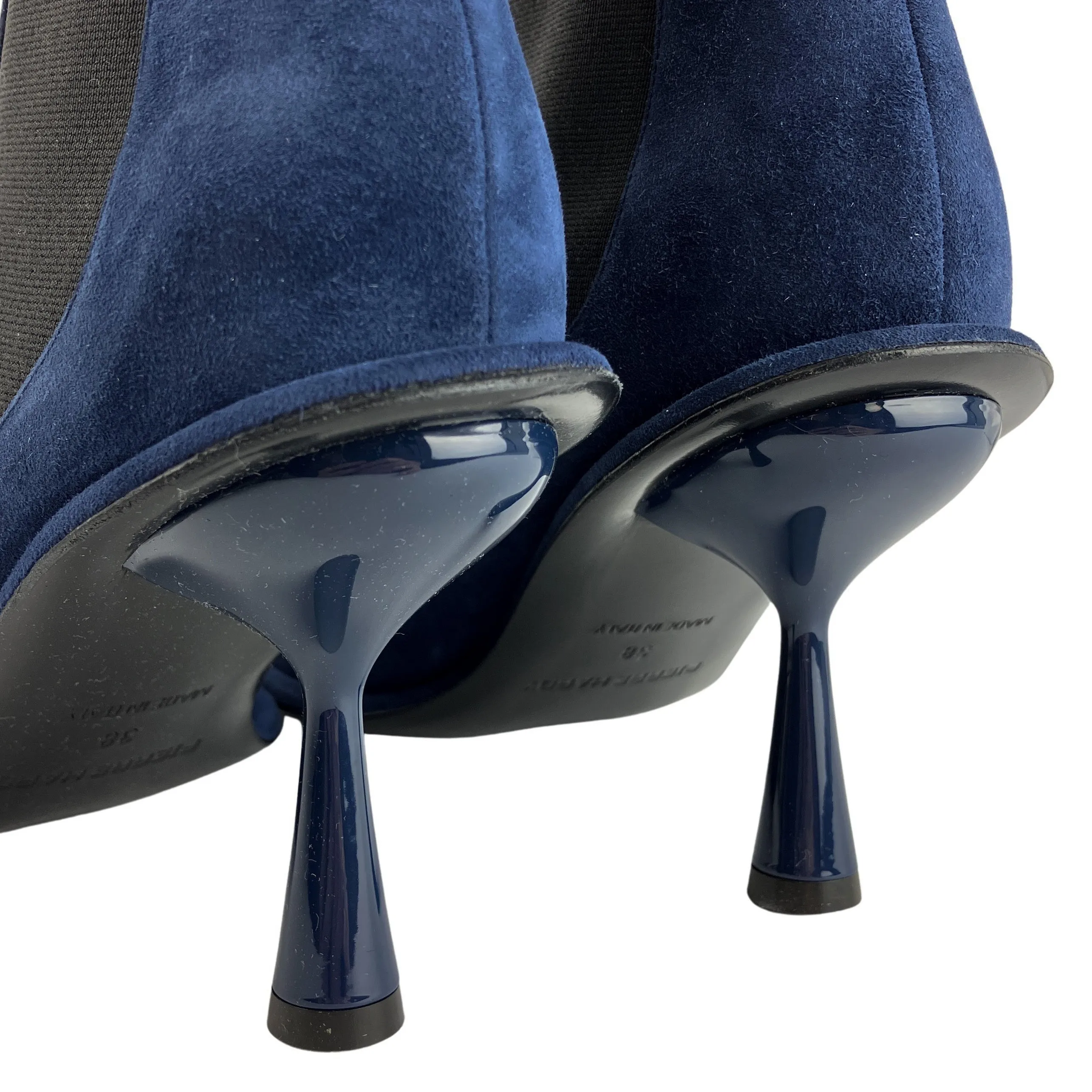 Pierre Hardy Suede Lava Boots in Navy