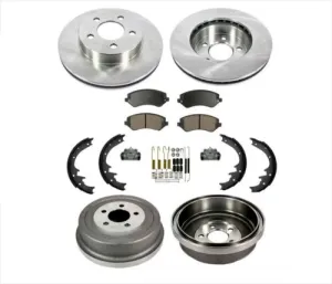 Rotors Drums Brake Pads Brake Shoes Wheel Cylinder Kit Fits for 02 Jeep Liberty