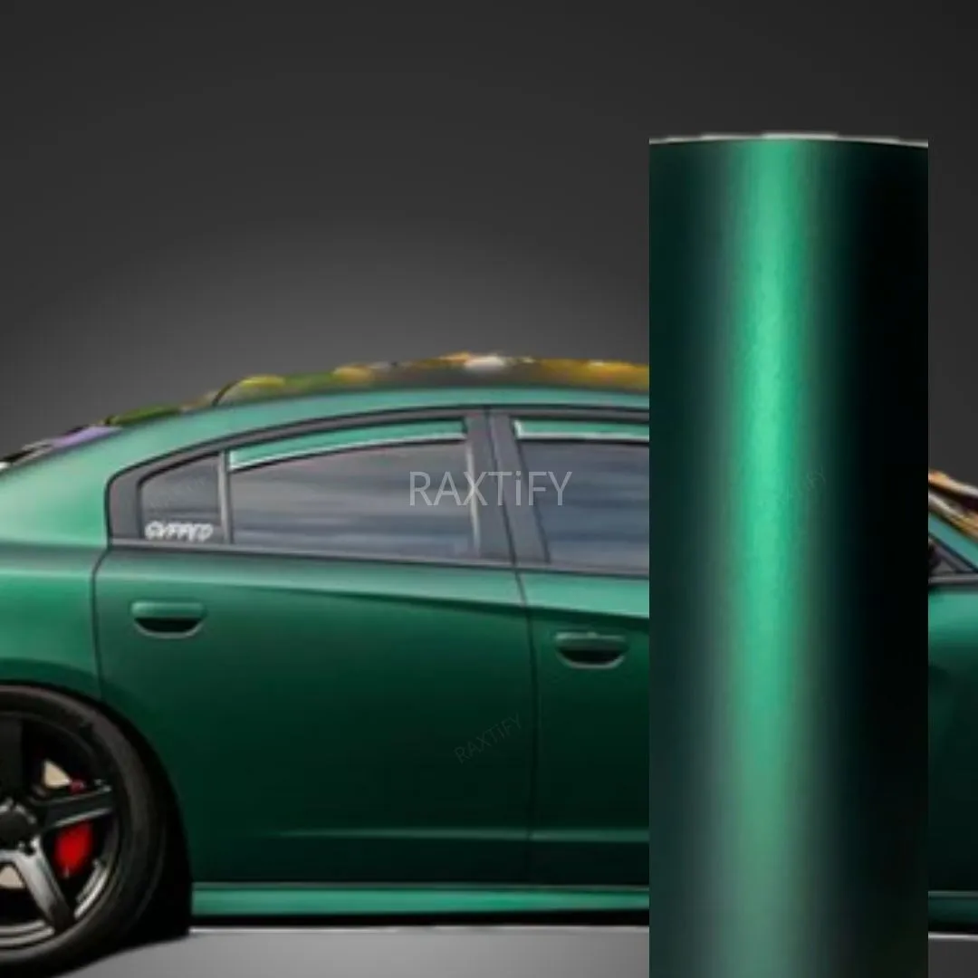 Satin Chrome Silk Green Vinyl Wrap