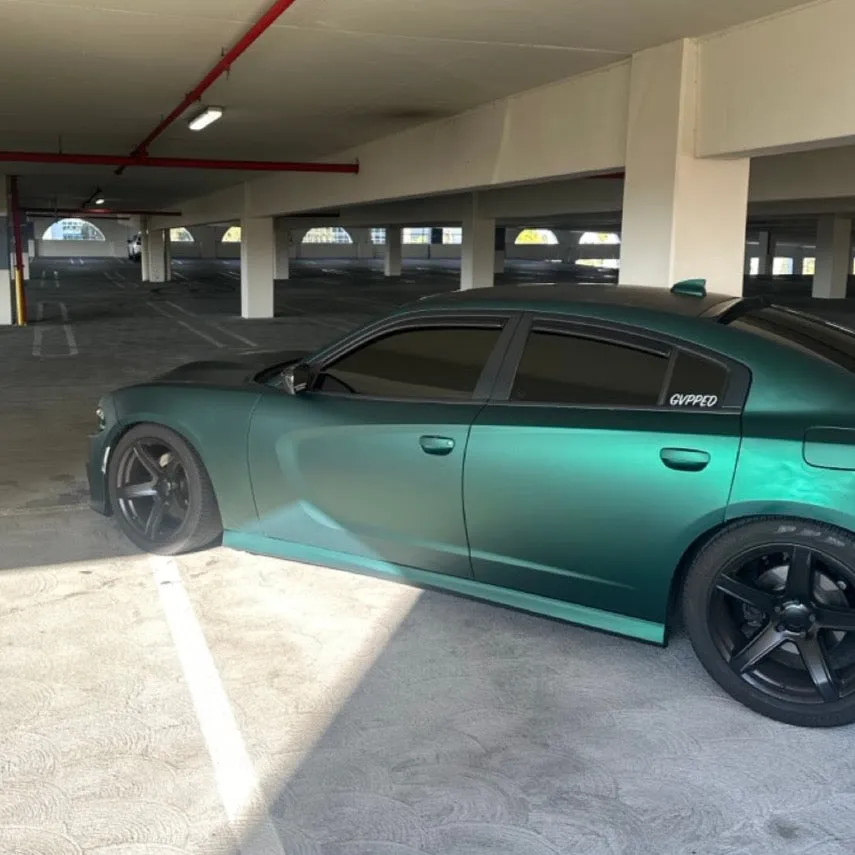 Satin Chrome Silk Green Vinyl Wrap