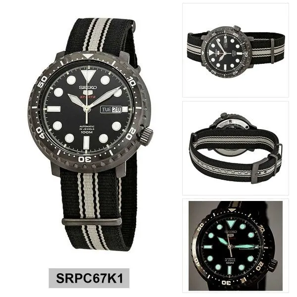 Seiko 5 Sports Nylon Strap Automatic Men's Watch SRPC67K1