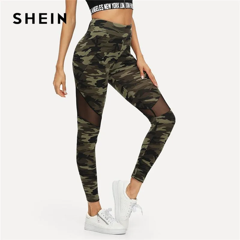 SHEIN Camo Print Women Leggings