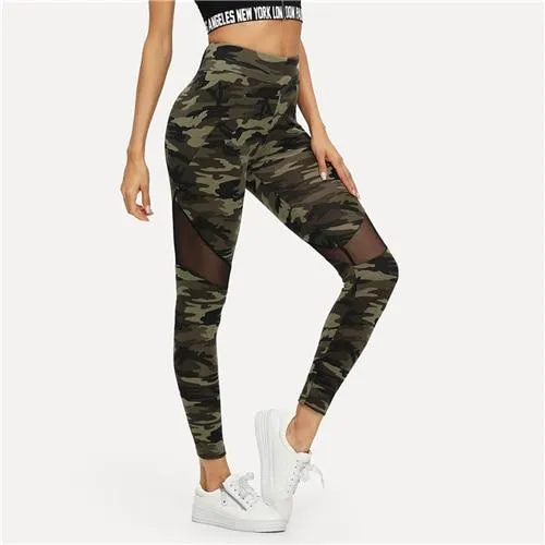 SHEIN Camo Print Women Leggings