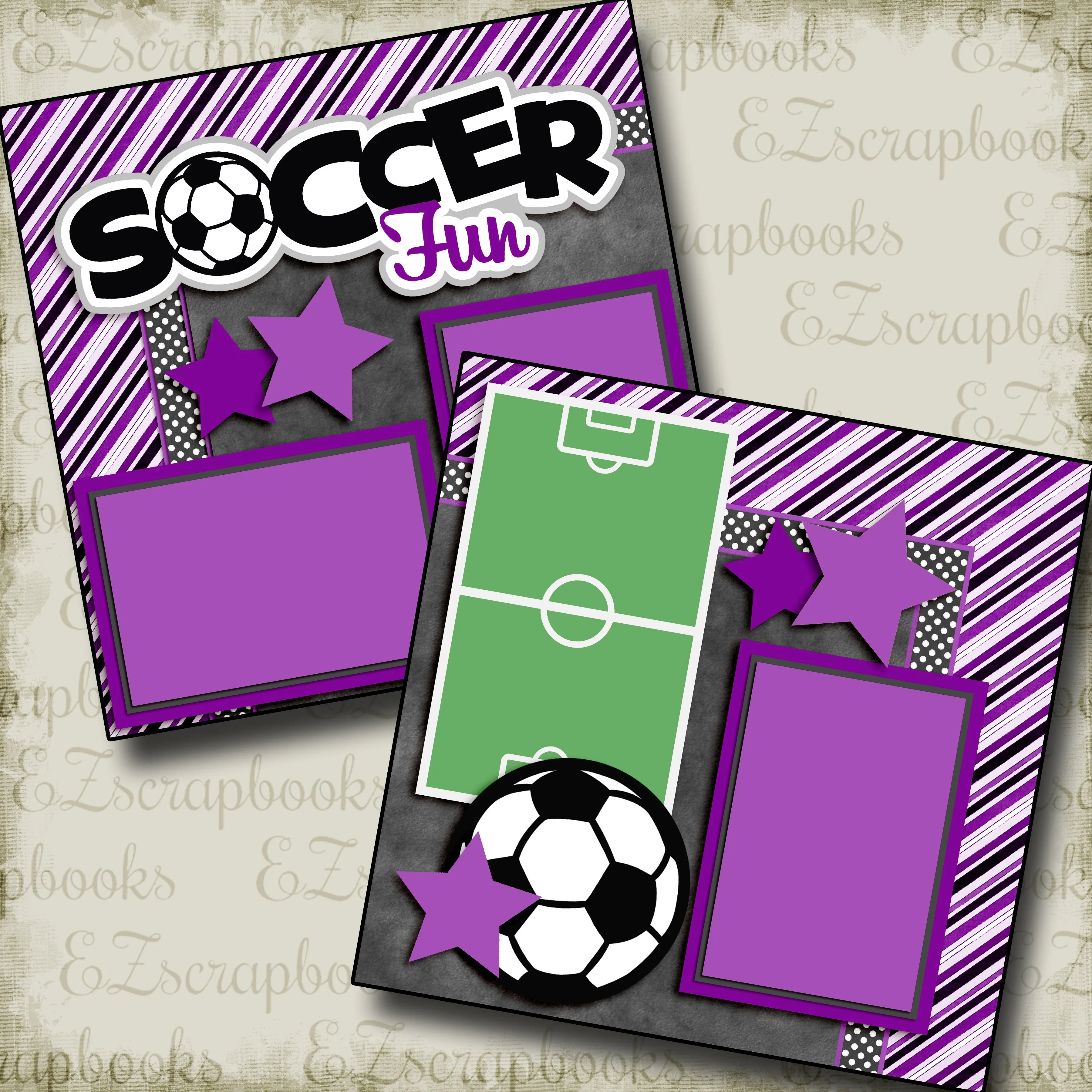 Soccer Fun Purple - 3290