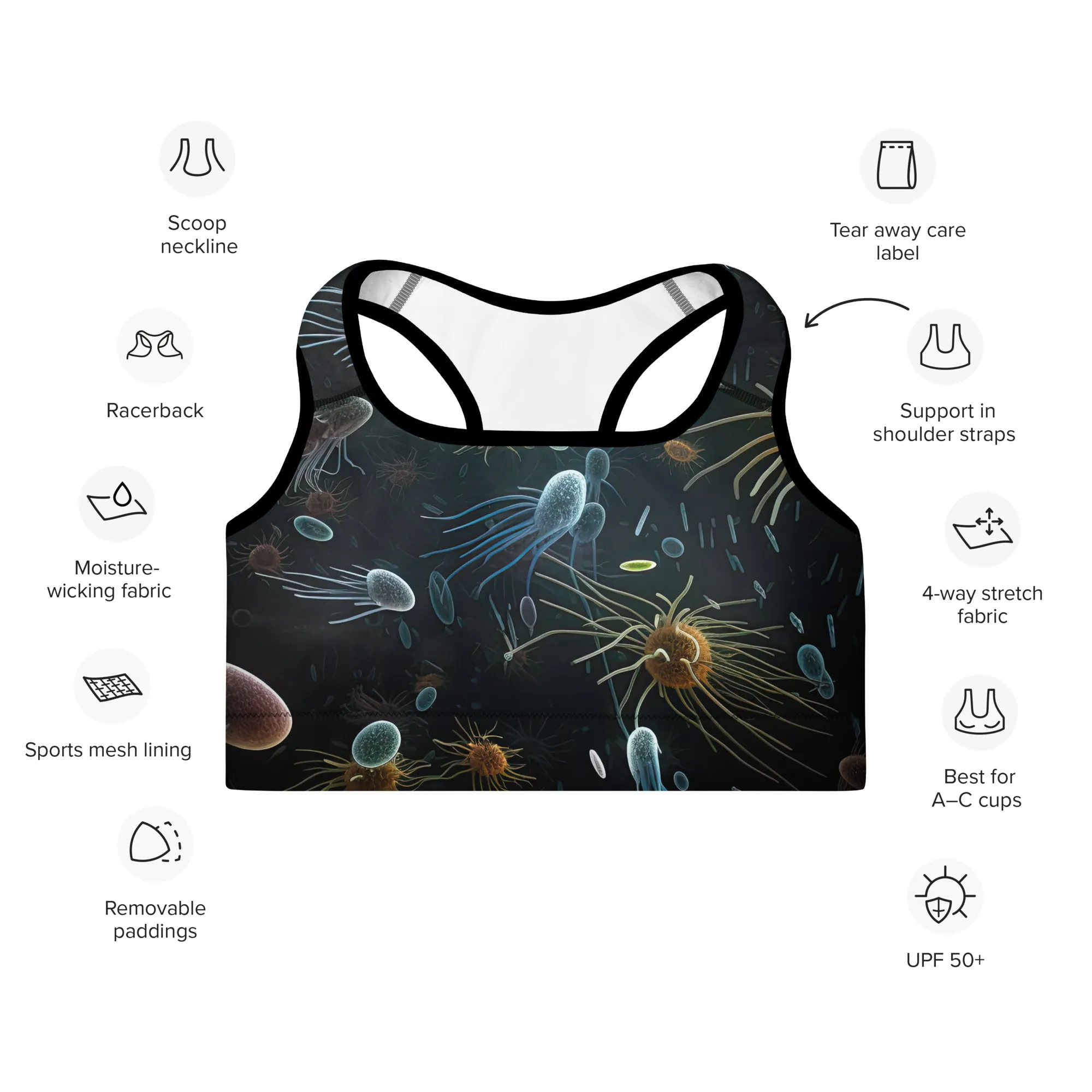 Sports Bra Microbial Galaxy