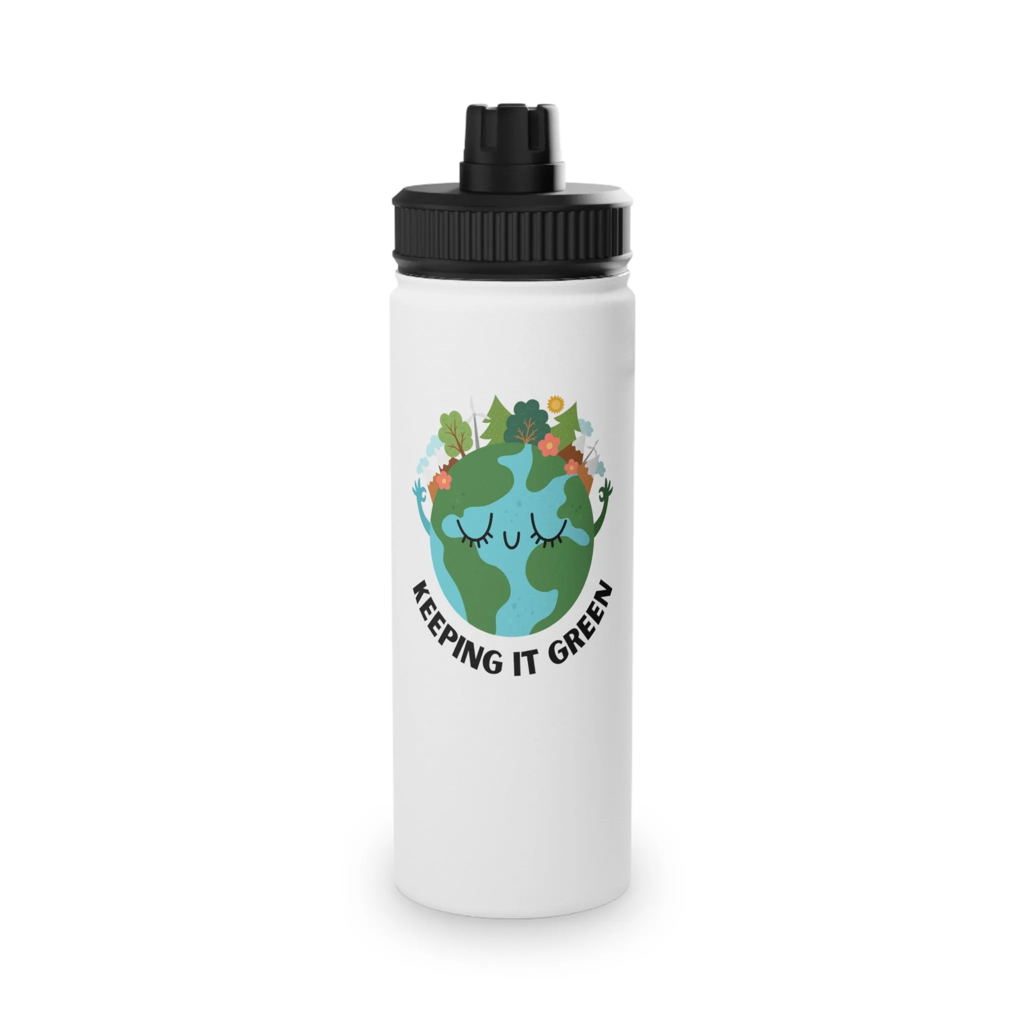 Stainless Steel Water Bottle, Sports Lid: Keeping it green!