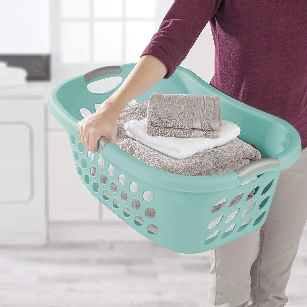 Sterilite 44L Hip Hugger Laundry Basket Aqua