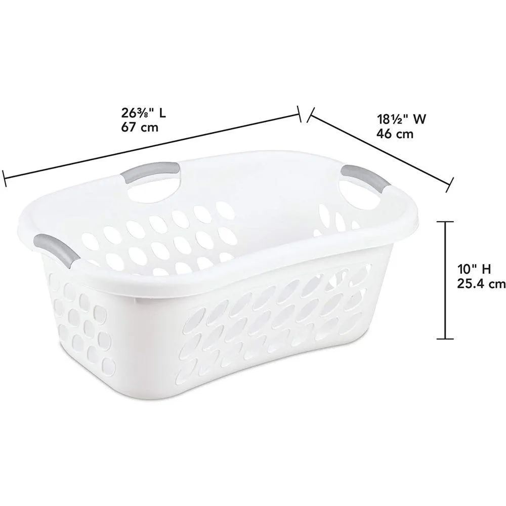 Sterilite 44L Hip Hugger Laundry Basket White