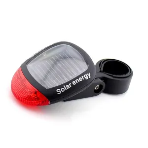 Strauss Bicycle Solar LED Tail Light (White) | Waterproof Rear Bike Light with 3 Light Modes | Cycling Safety Light with Fast-Charging| Ideal for Road, Mountain, and Commuter Bikes