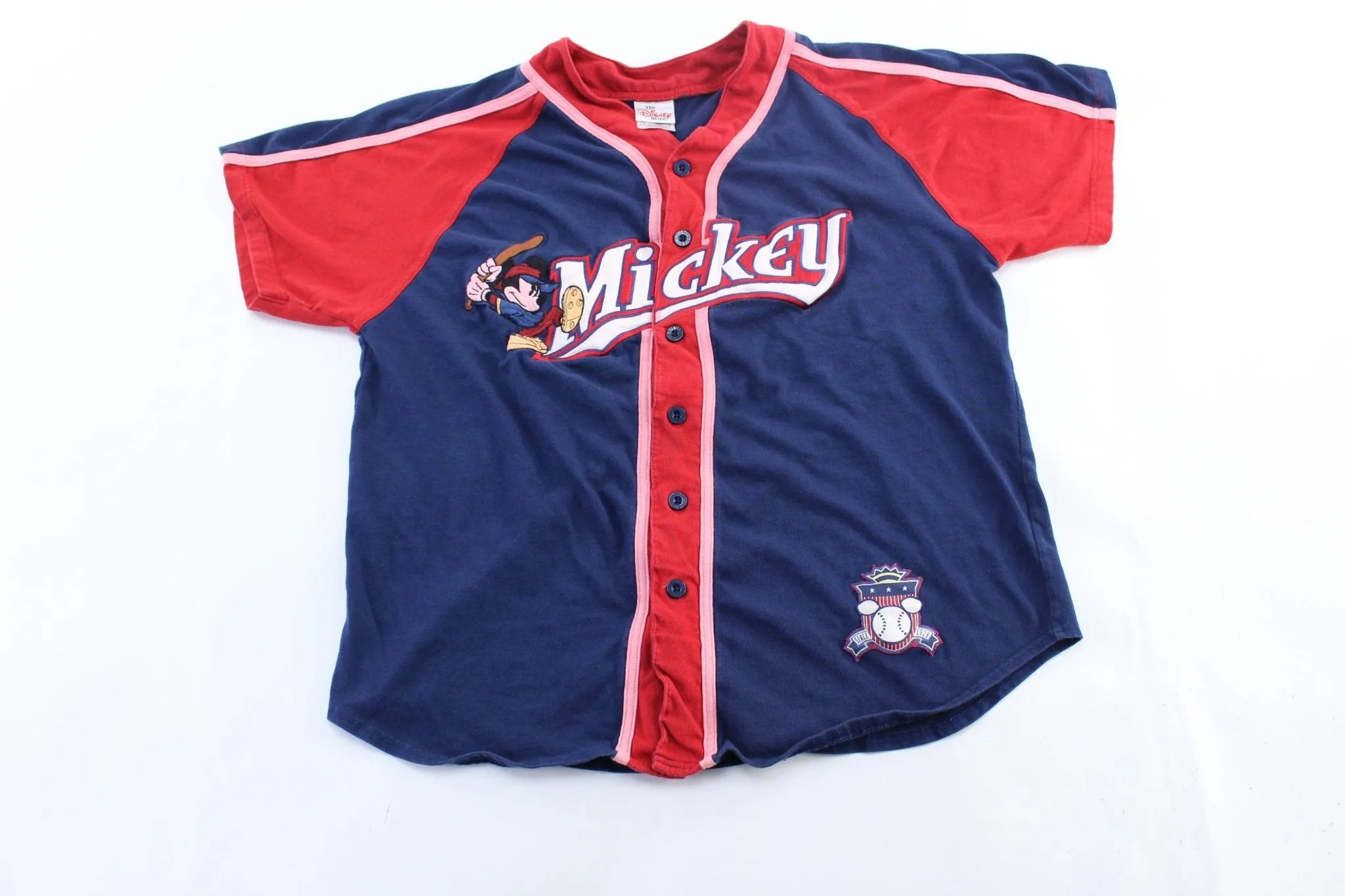 The Disney Store Embroidered Mickey Mouse Baseball Jersey