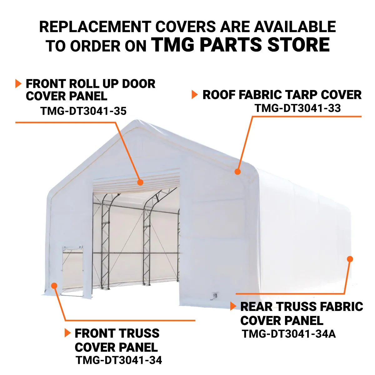 TMG Industrial 30' x 40' Dual Truss Storage Shelter with Heavy Duty 17 oz PVC Cover, TMG-DT3041