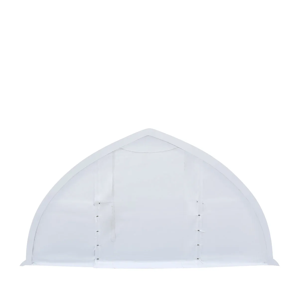 TMG Industrial 30' x 40' Peak Ceiling Storage Shelter with Heavy Duty 17 oz PVC Cover & Drive Through Doors, TMG-ST3040V