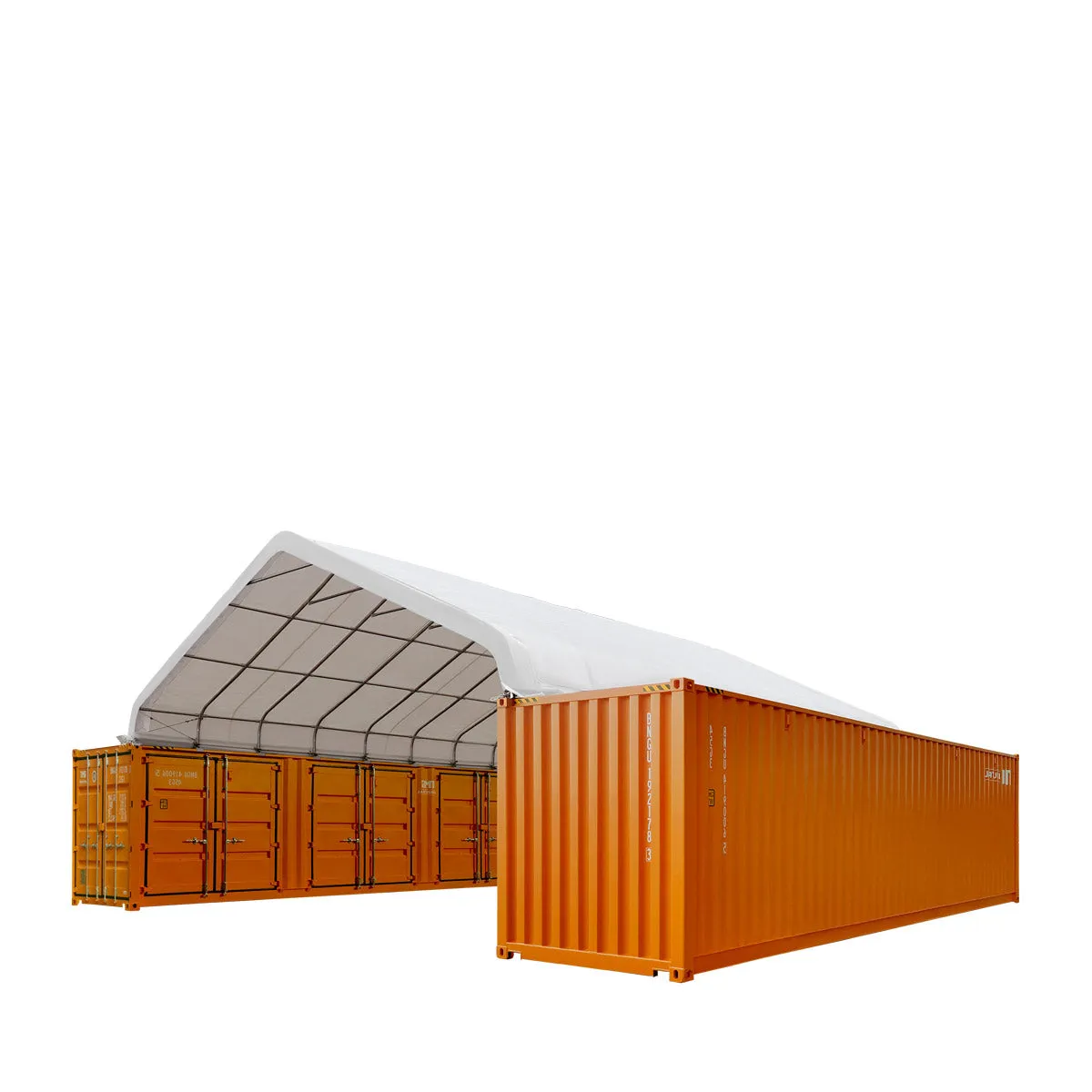 TMG Industrial 30' x 40' PVC Fabric Container Peak Roof Shelter Pro Series, Fire Retardant, Water Resistant, UV Protected, TMG-ST3041CV (Previously ST3040CV)