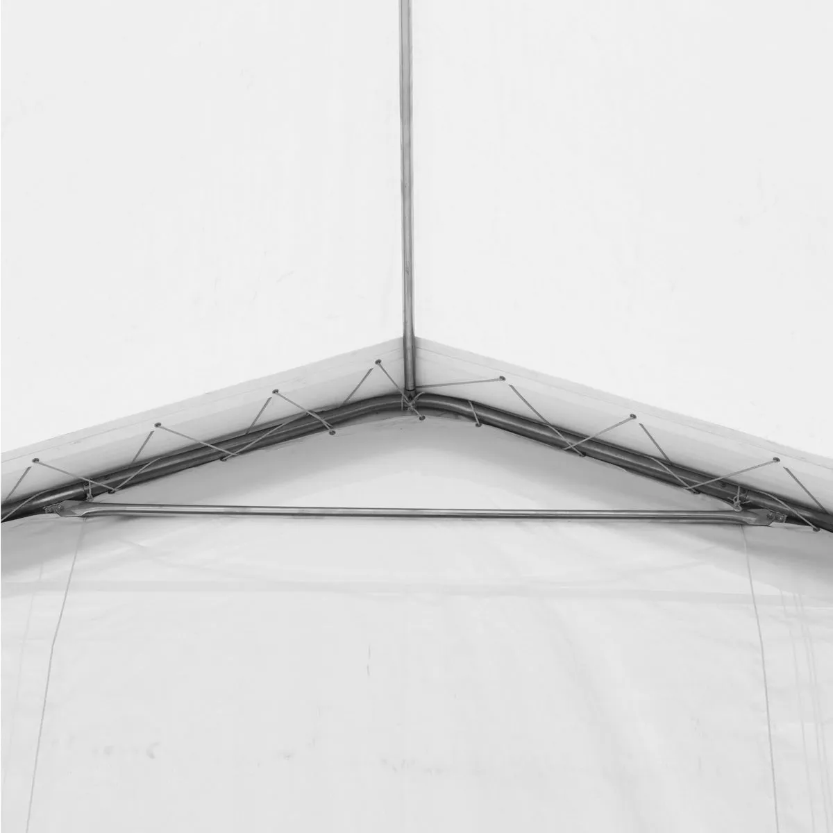 TMG Industrial 30' x 60' Peak Ceiling Storage Shelter with Heavy Duty 17 oz PVC Cover & Drive Through Doors, TMG-ST3060V