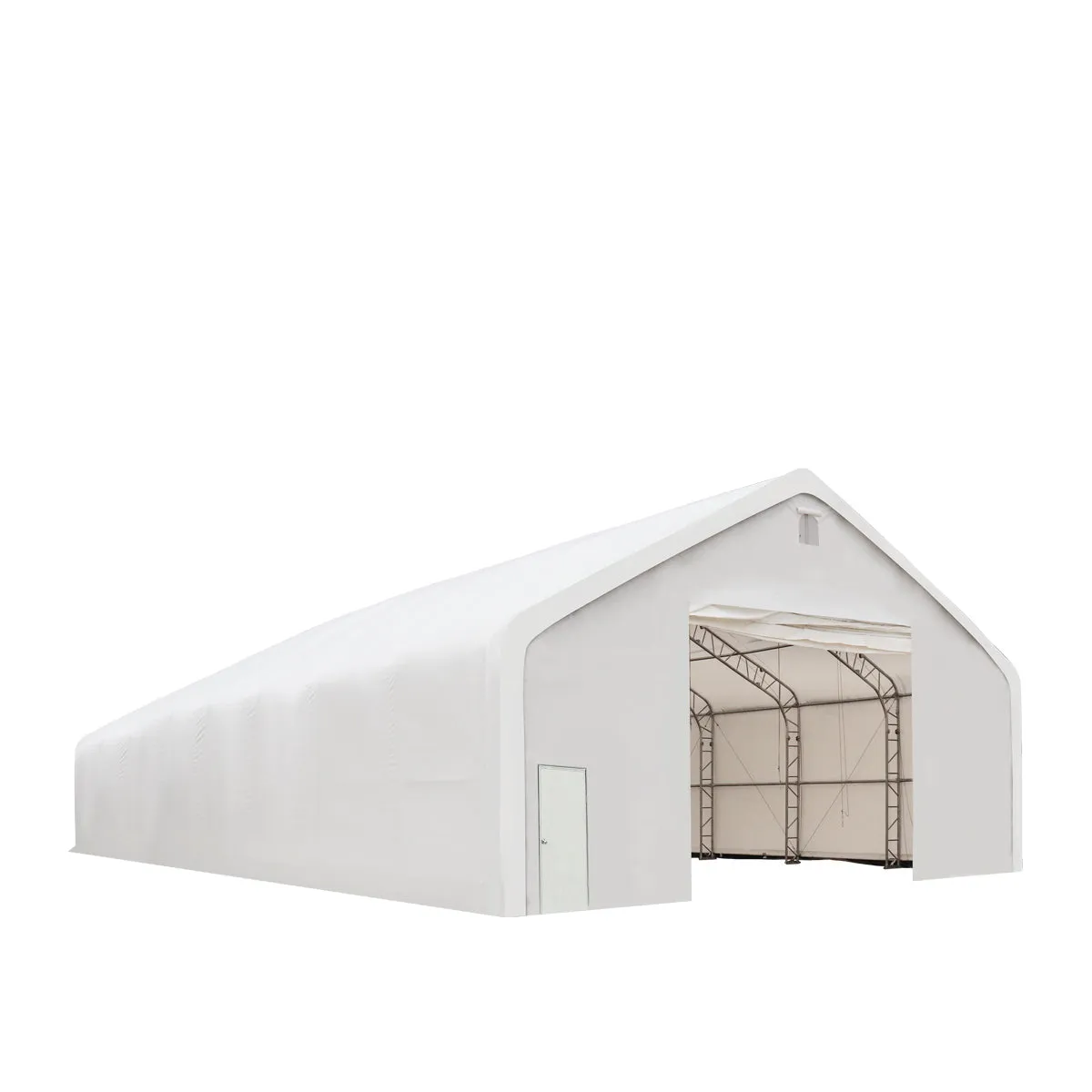 TMG Industrial Pro Series 40' x 80' Dual Truss Storage Shelter with Heavy Duty 21 oz PVC Cover & Drive Through Doors, TMG-DT4081-PRO(Previously TMG-DT4080-PRO)