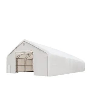 TMG Industrial Pro Series 40' x 80' Dual Truss Storage Shelter with Heavy Duty 21 oz PVC Cover & Drive Through Doors, TMG-DT4081-PRO(Previously TMG-DT4080-PRO)