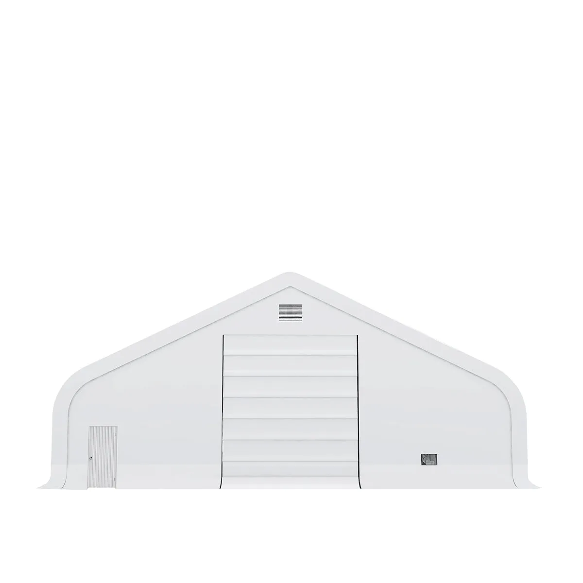 TMG Industrial Pro Series 50' x 100' Dual Truss Storage Shelter with Heavy Duty 32 oz PVC Cover & Drive Through Doors, TMG-DT50100-PRO