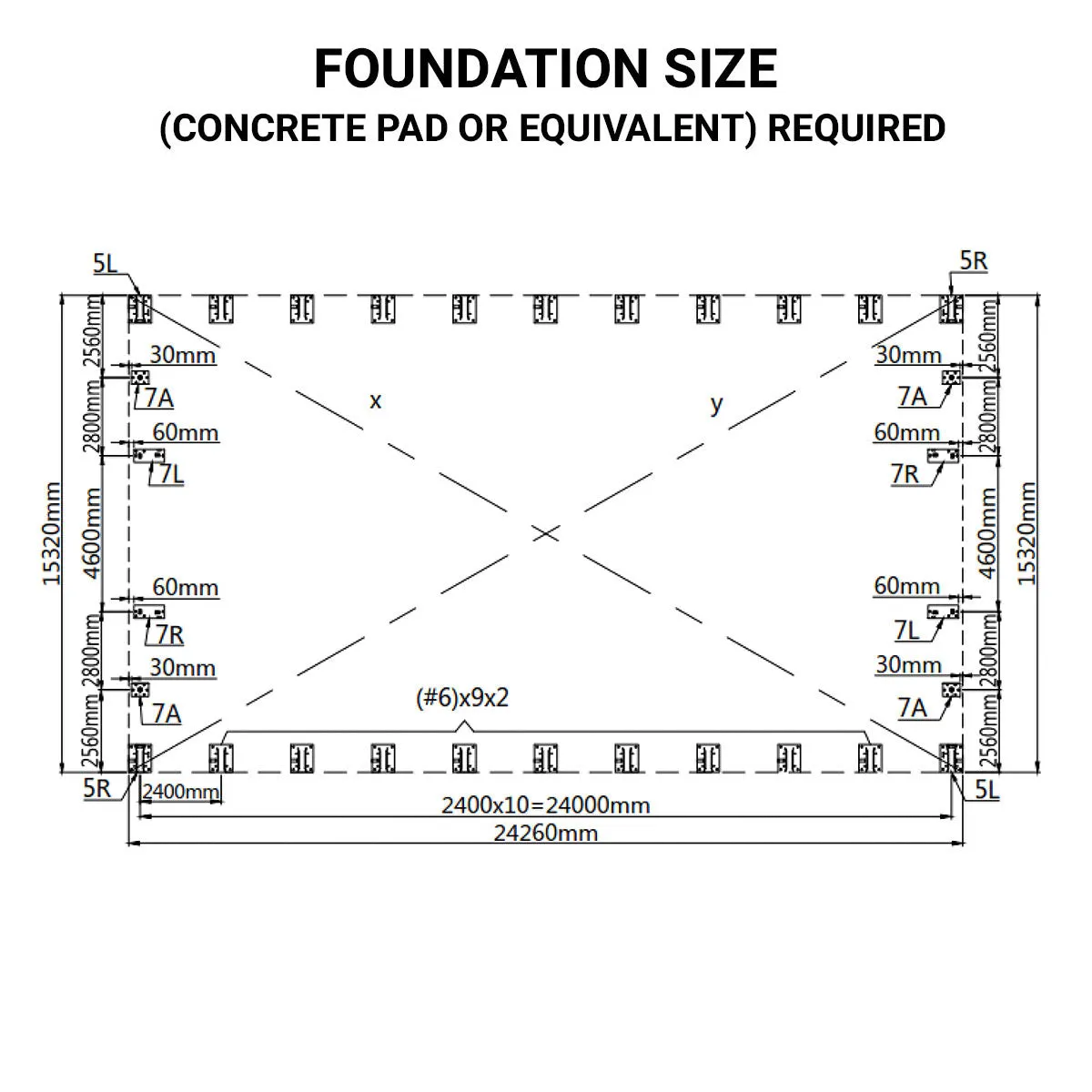 TMG Industrial Pro Series 50' x 80' Dual Truss Storage Shelter with Heavy Duty 32 oz PVC Cover & Drive Through Doors, TMG-DT5080-PRO