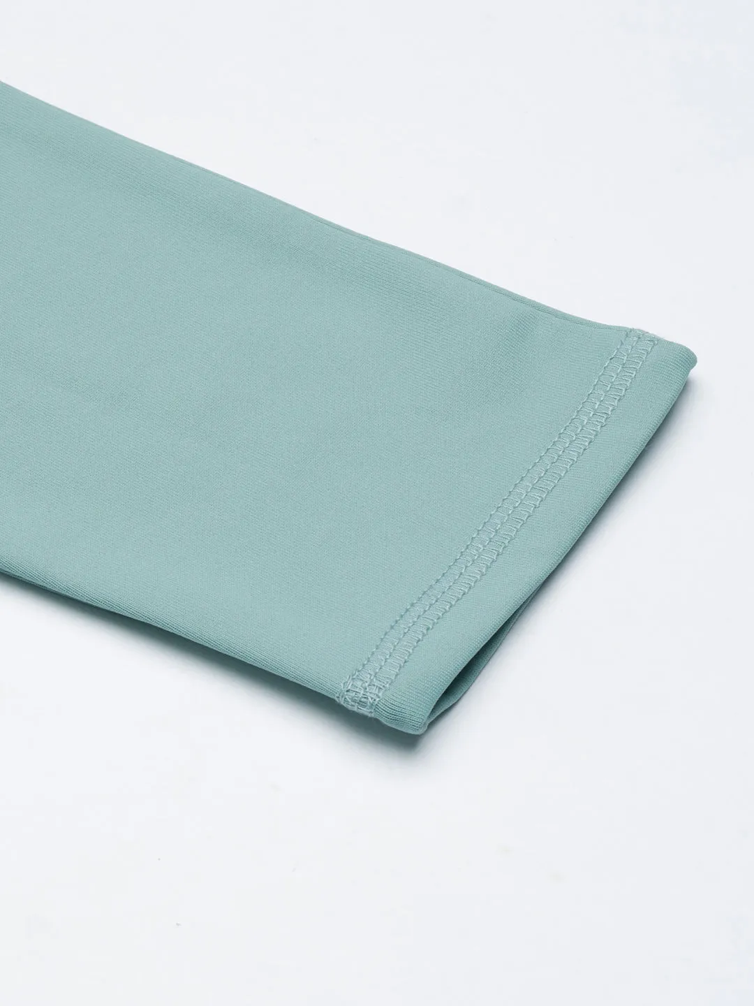 Women Sea Green Solid Trackapant