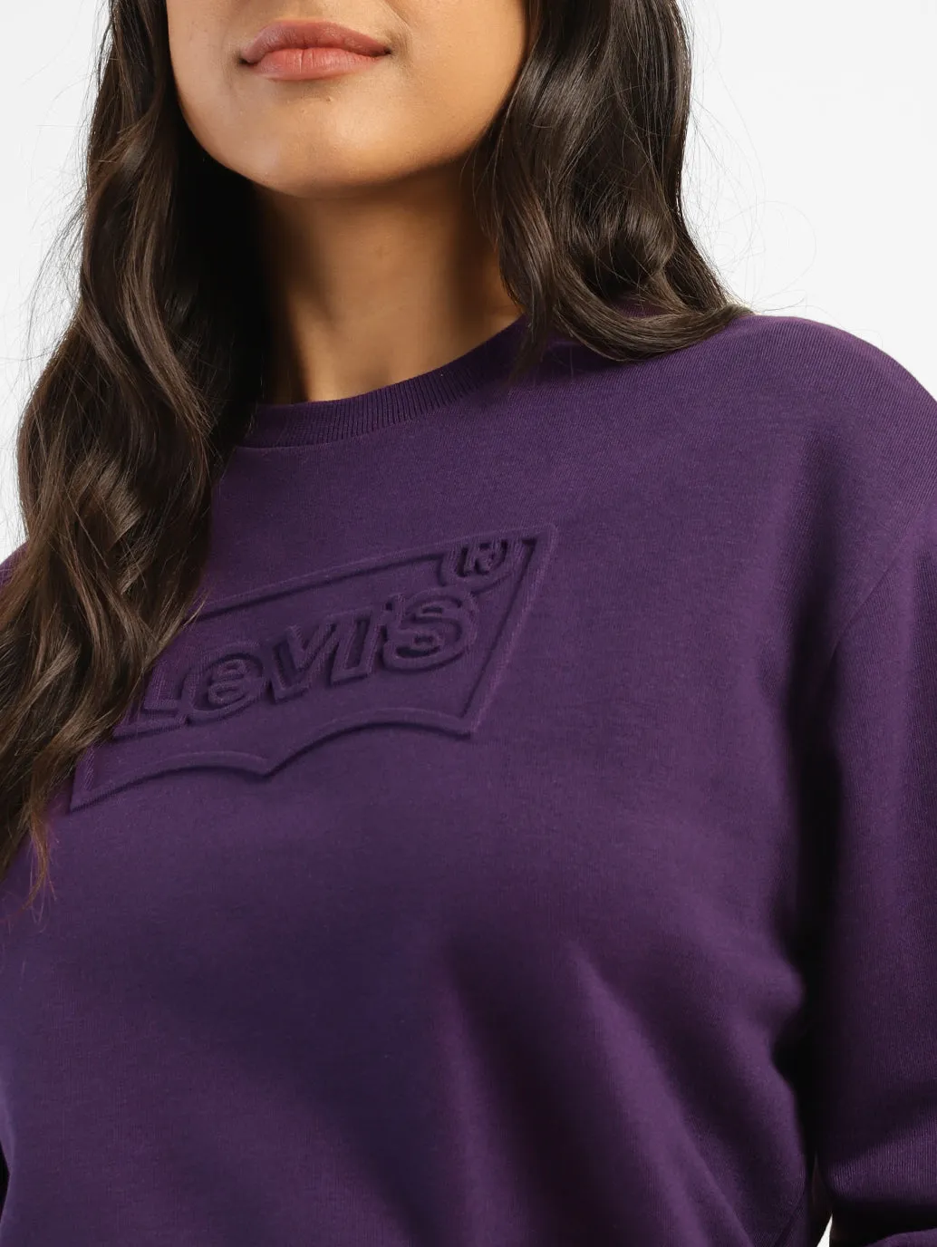 Women's Brand logo Regular Fit Crew Neck Sweatshirt