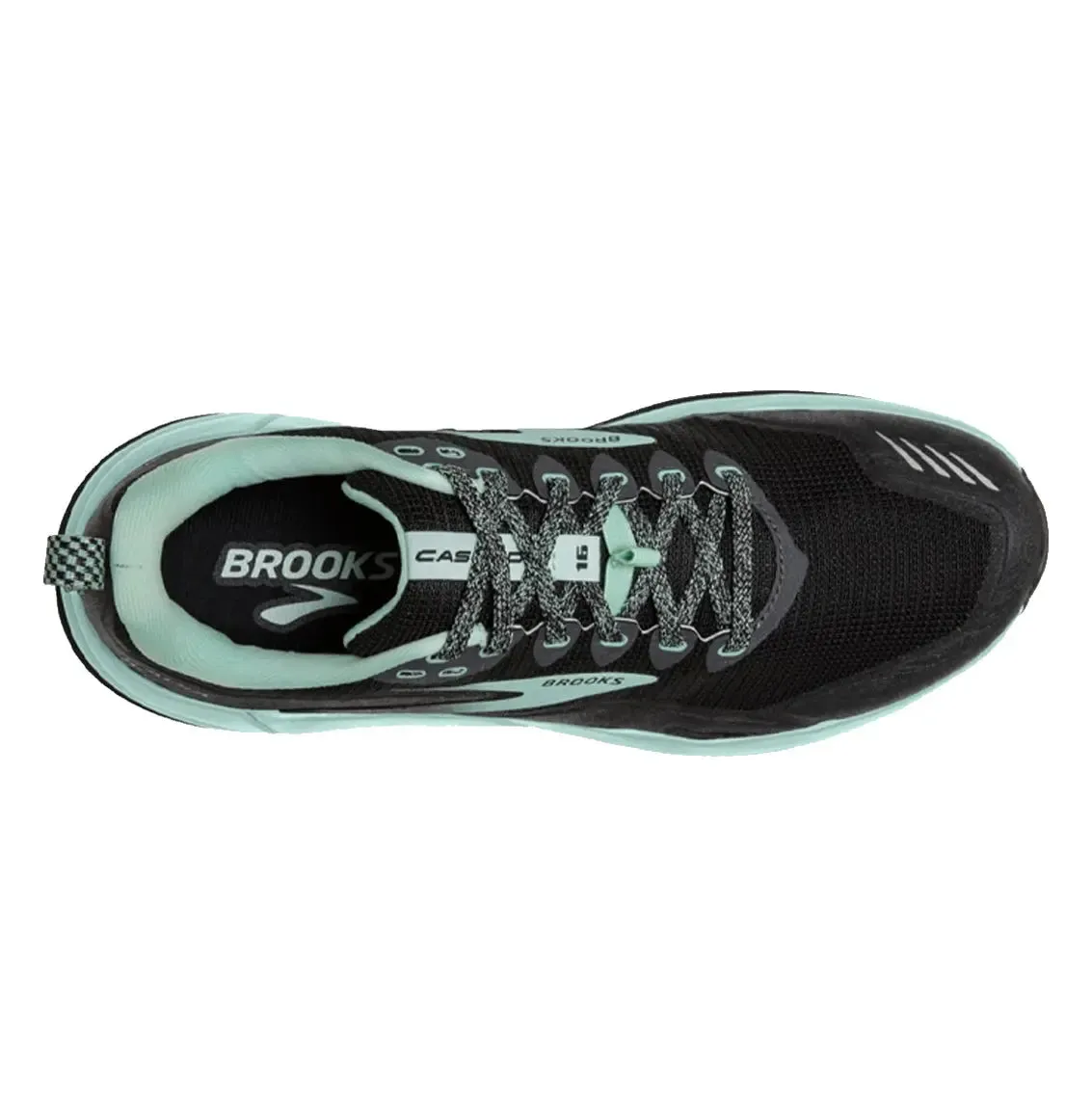 Womens Brooks Cascadia 16 - Black / Ebony / Yucca